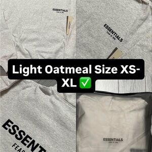 Essentials Fear of God Light Oatmeal Hoodie